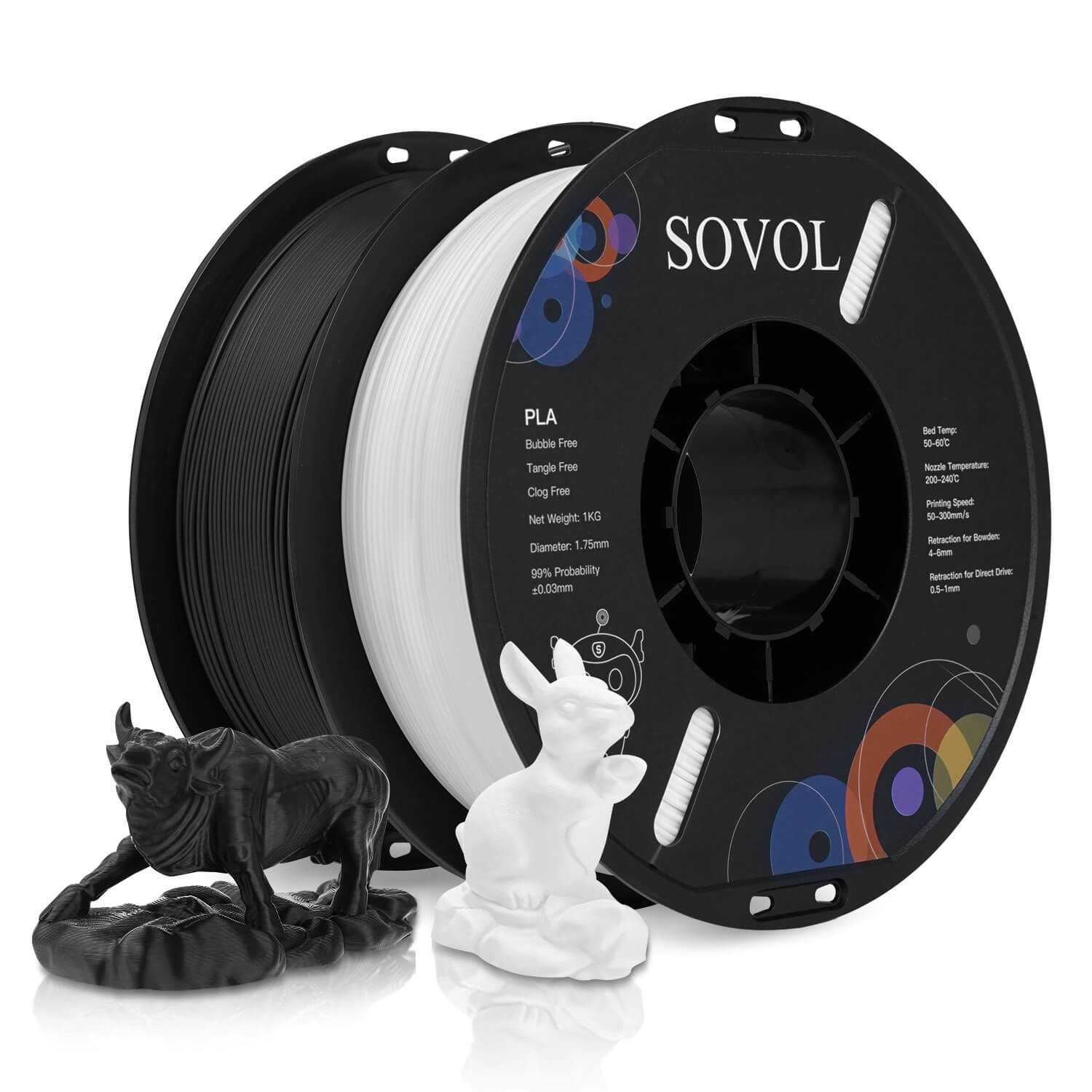 sovol-pla-3d-filament-2kg-1-75mm-value-bundle image 1