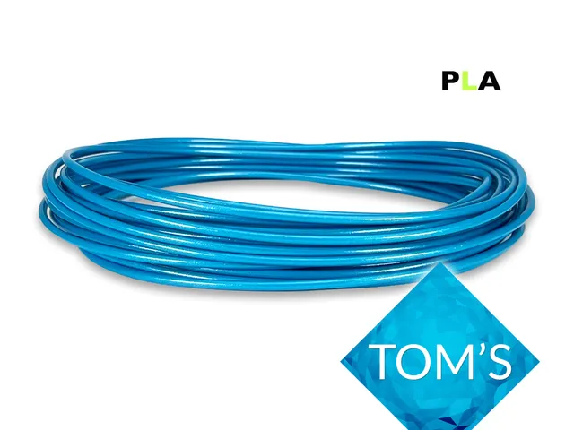 das-filament-pla-filament-sample-50-g-2-85-mm-toms3d-infinity-blue image 1