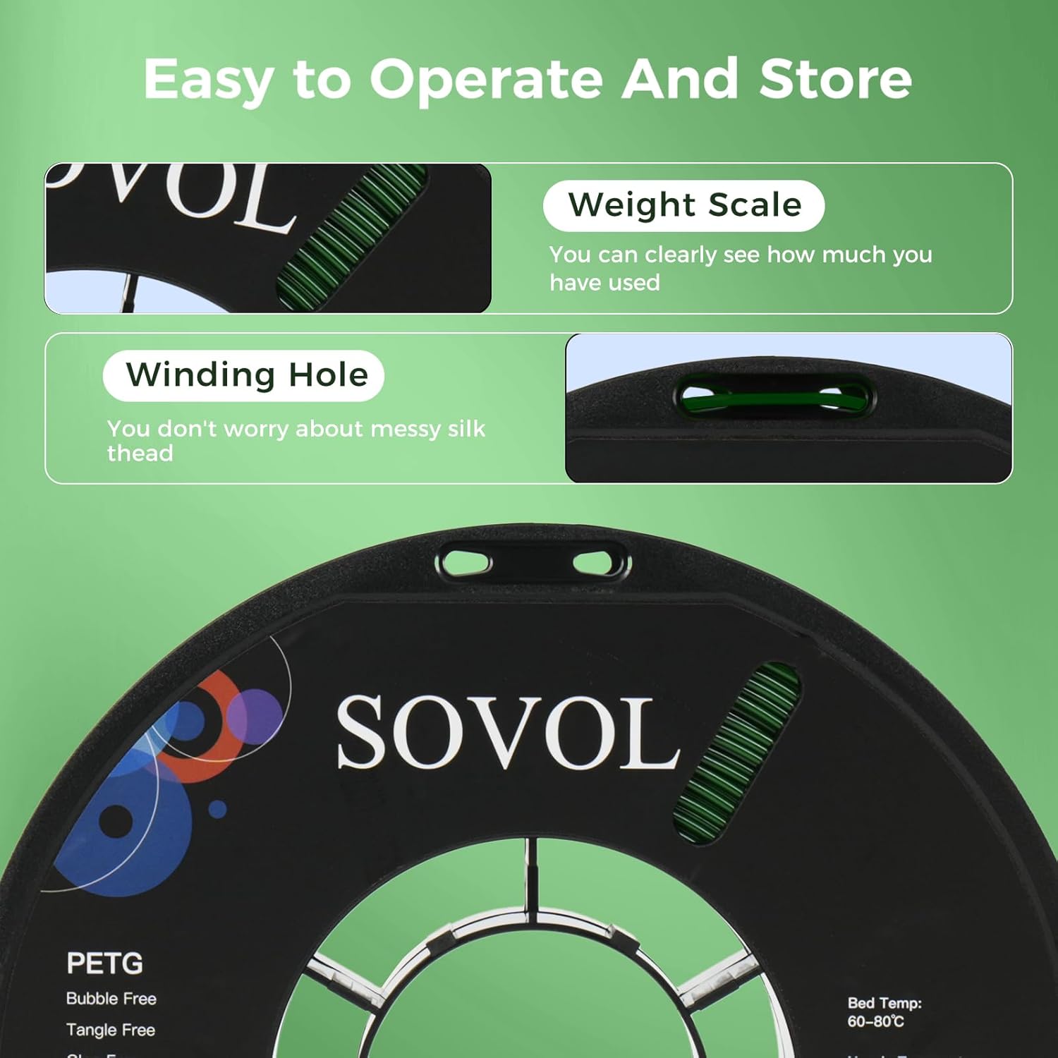 sovol-green-petg-3d-drucker-filament-1-75-mm-1-kg-0-03-mm image 7