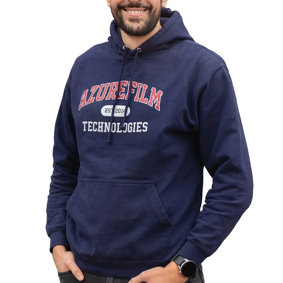 azurefilm-varsity-hoodie-navy-blue image 1