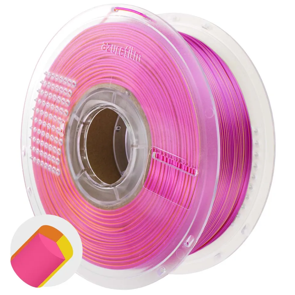 azurefilm-pla-silk-tri-color-sunset-blaze-filament image 1