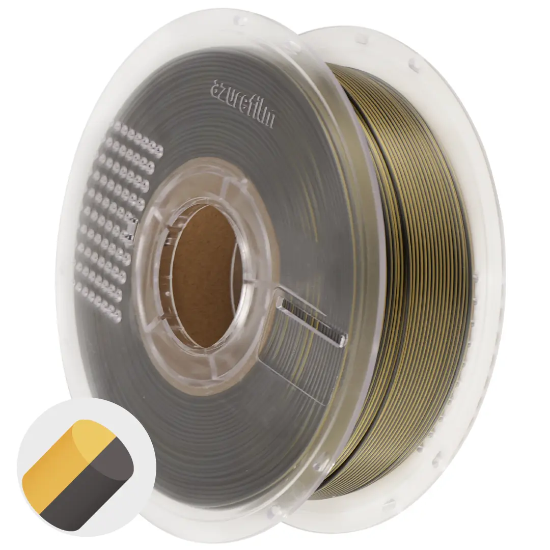 azurefilm-pla-silk-dual-color-3d-filament-golden-shadow image 2