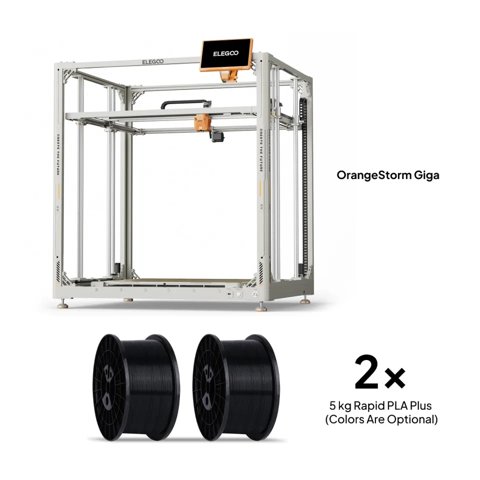 elegoo-orangestorm-giga-fdm-3d-drucker-bundle-mit-2x-5kg-rapid-pla-plus-filament image 1