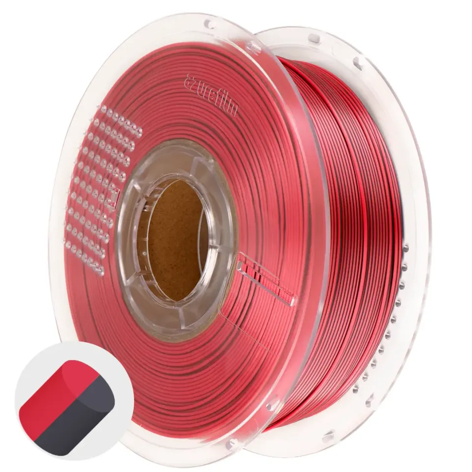 azurefilm-pla-silk-dual-color-crimson-steel-3d-drucker-filament image 1