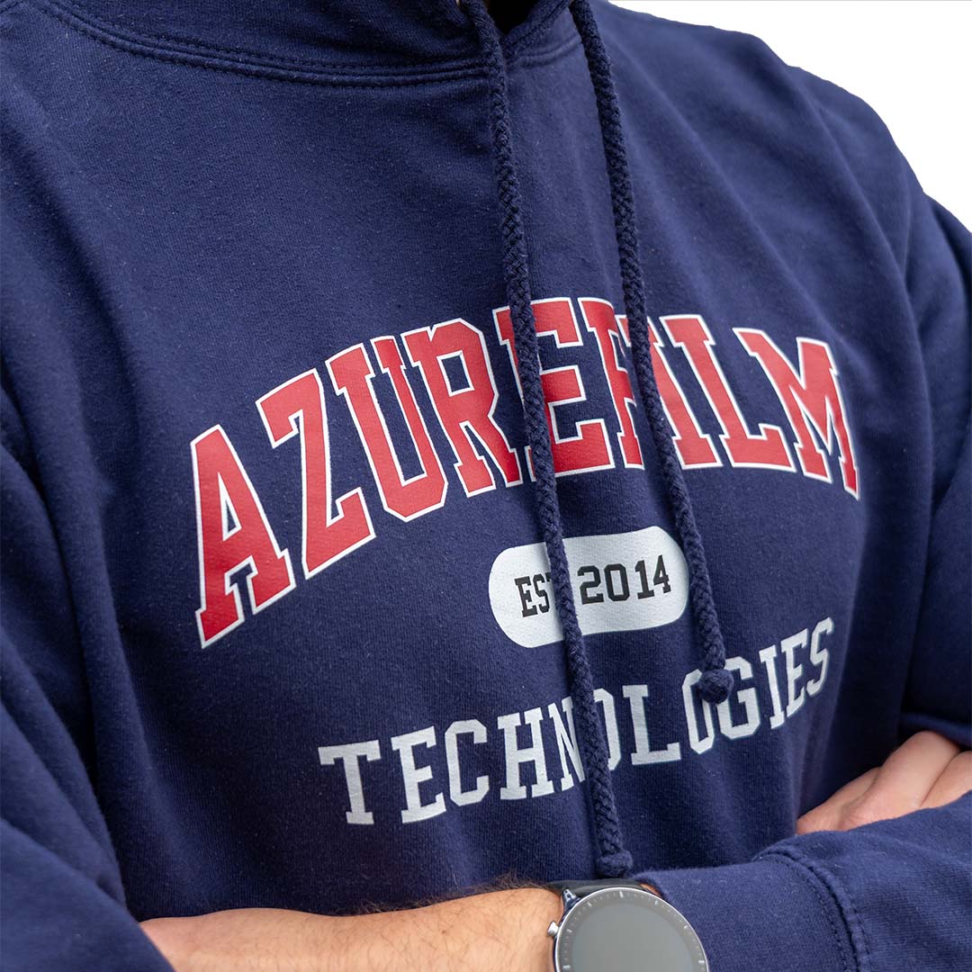 azurefilm-varsity-hoodie-navy-blue image 3