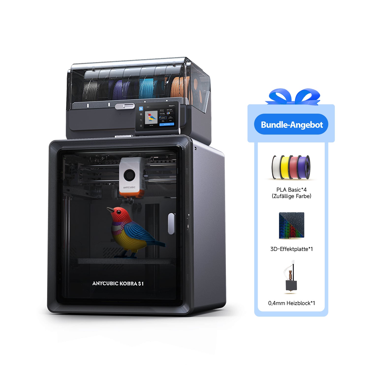 anycubic-kobra-s1-combo-pla-basic-4-farben-bundle-drucker-filament-set image 2