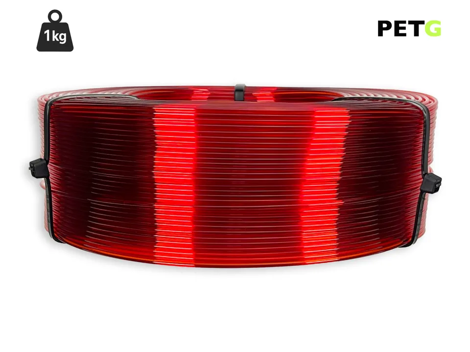 das-filament-petg-filament-1-75-mm-transparent-rot-1-kg-refill image 1
