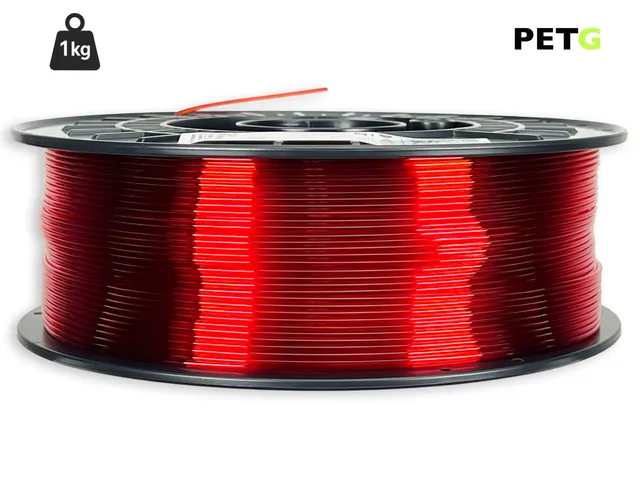 das-filament-petg-filament-1-75-mm-transparent-rot-1-kg image 1