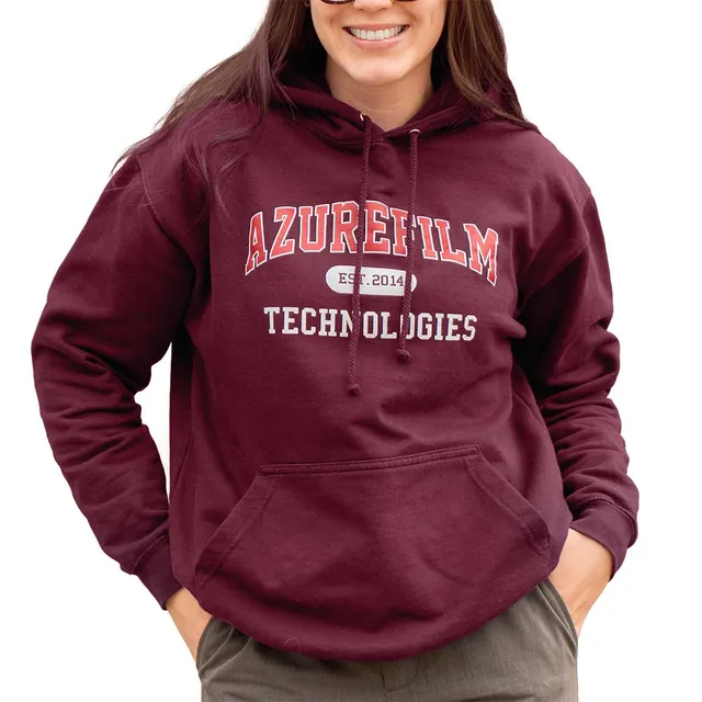 azurefilm-varsity-hoodie-bordeaux-red-lifestyle-kapuzenpullover image 1