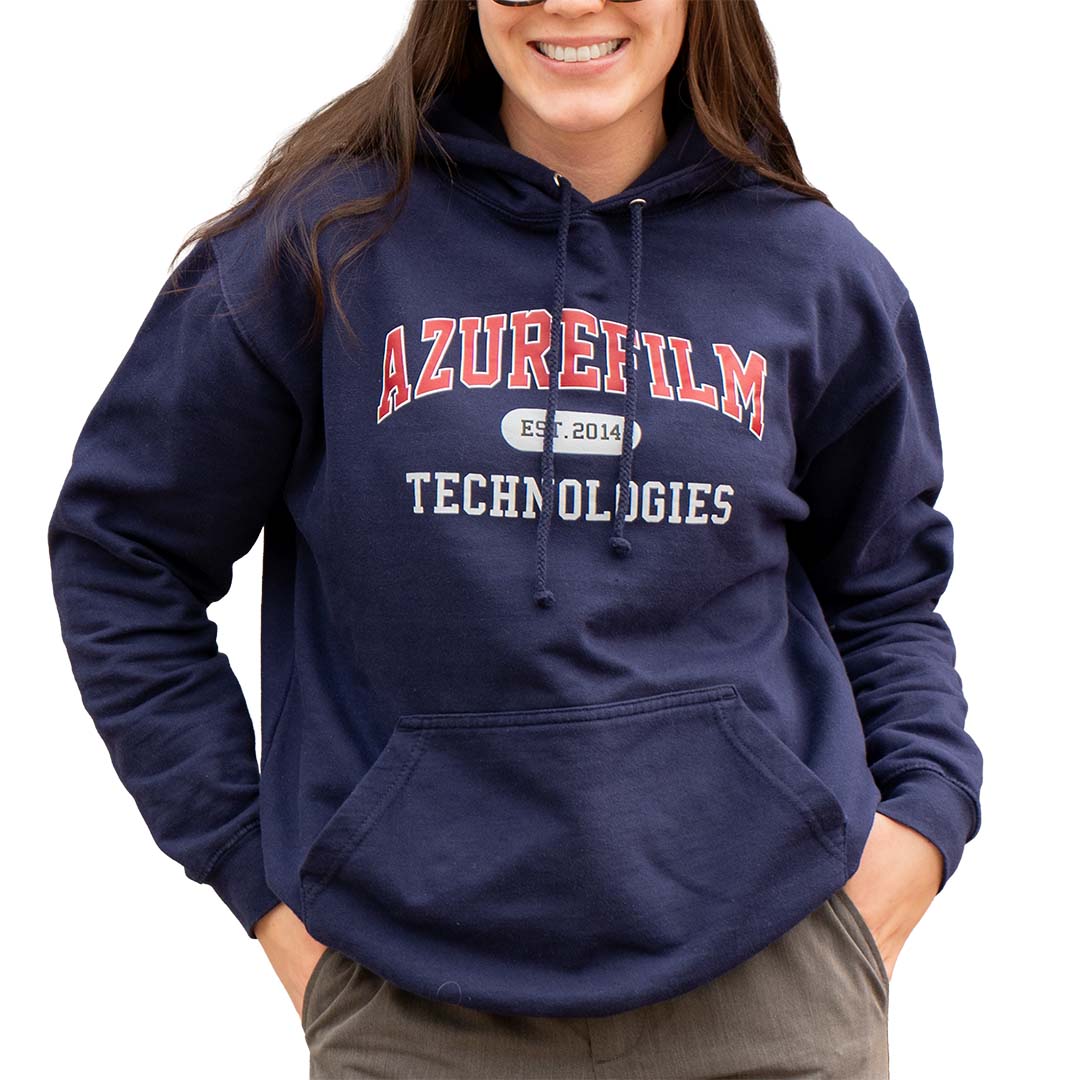 azurefilm-varsity-hoodie-navy-blue image 2