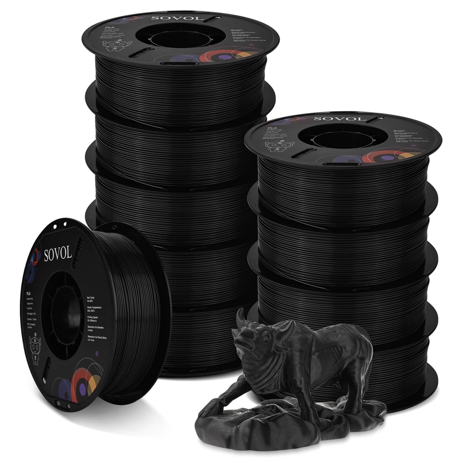 sovol-pla-3d-drucker-filament-10-kg-schwarz-wei image 3